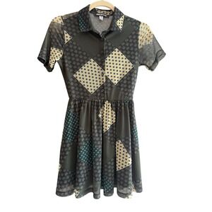 Urban Outfitters‎ XS Mini Dress Short Sleeve Button Front